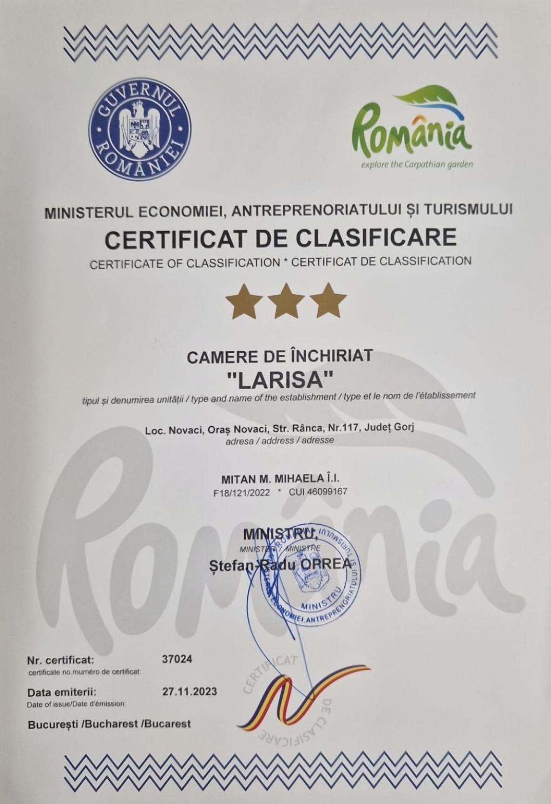 Casa De Vacanta Larisa Novaci-Străini Екстериор снимка
